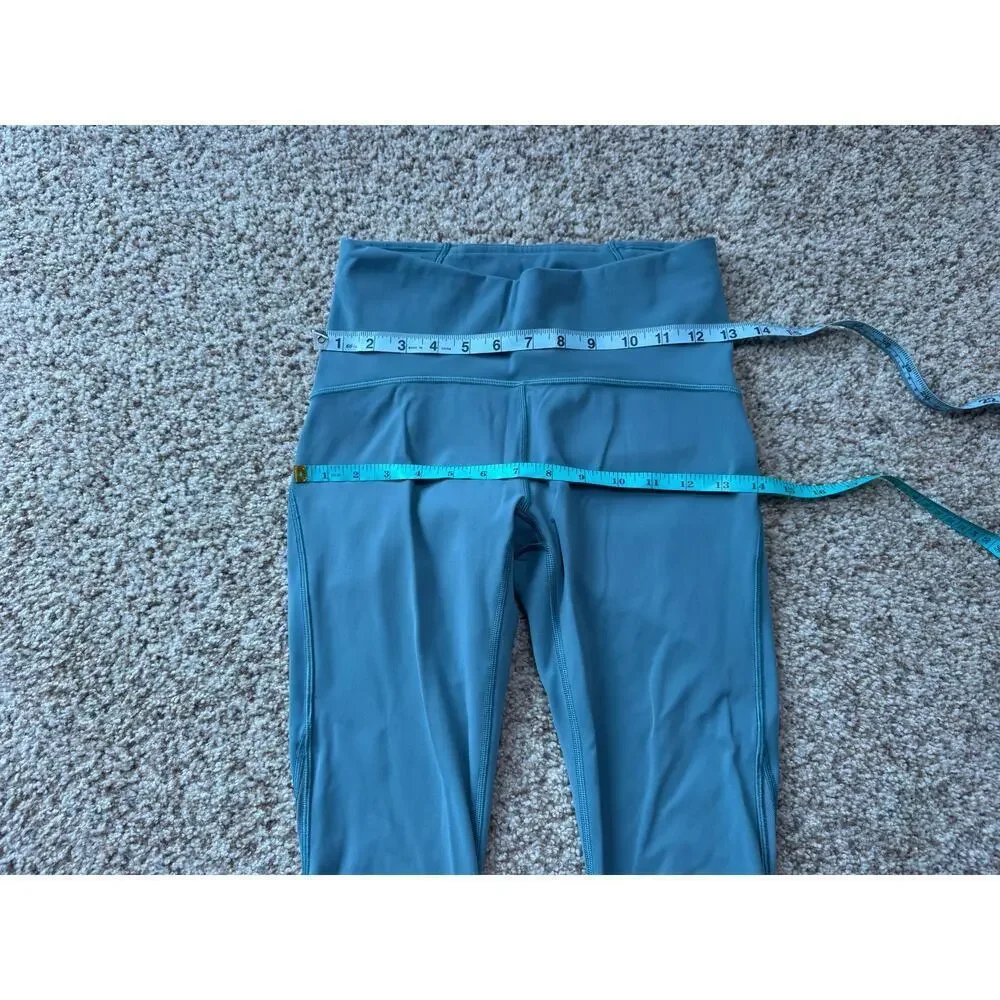 LULULEMON ALIGN No Line, High Rise Leggings, Green/Gray; size 6 - Picture 6 of 12